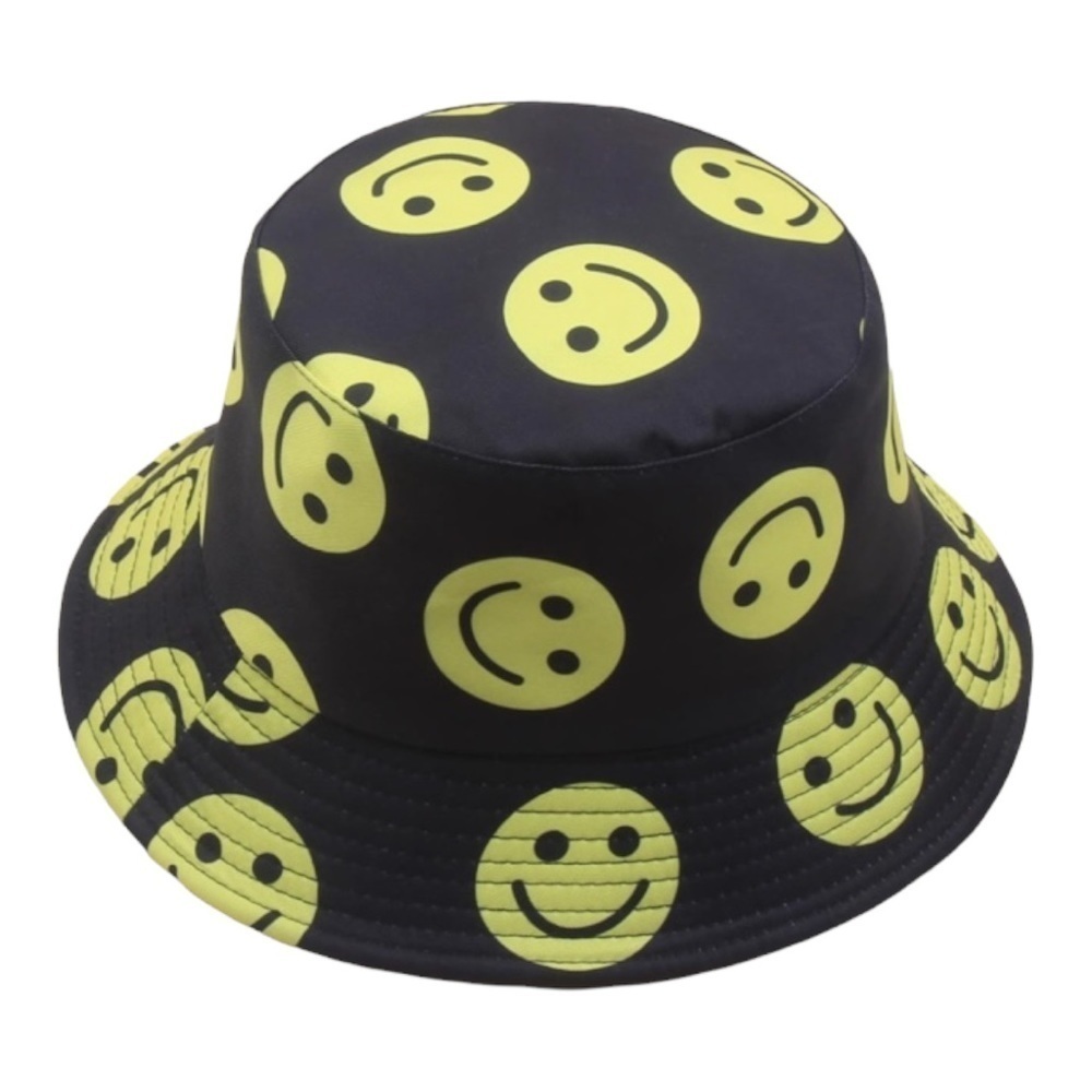 Unisex Reversible Smiley Face Bucket Hat